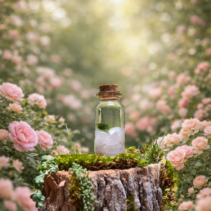 Rose Quartz Baby Moonling — Mini Moss Ball Pet | Love & Gentleness